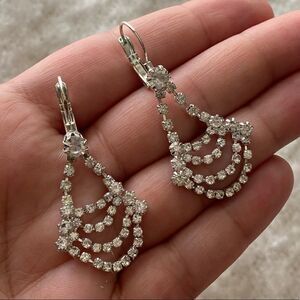 Costume Jewelry Rhinestone Chandelier Earrings